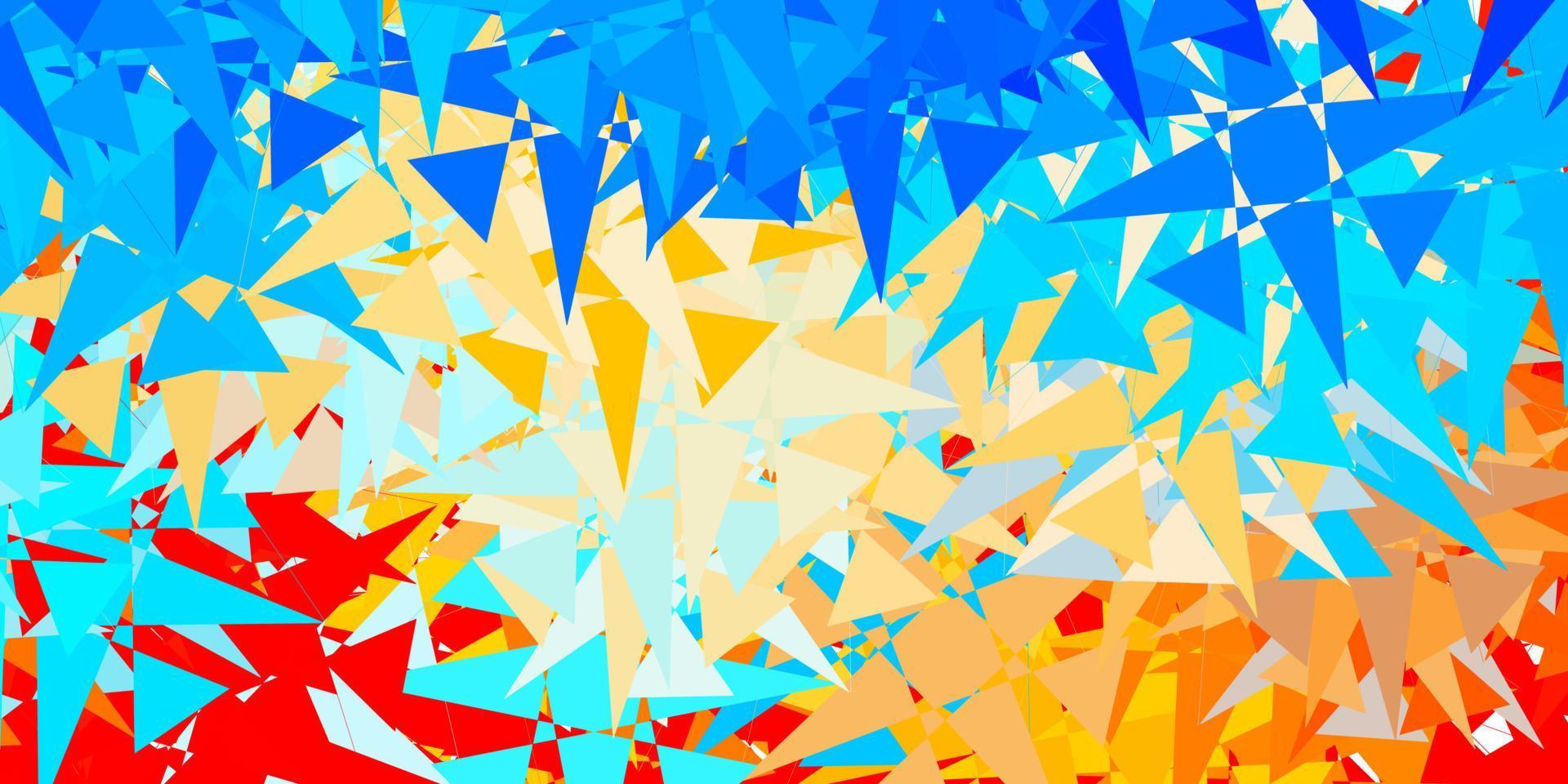 Light Blue, Yellow vector texture with random triangles.