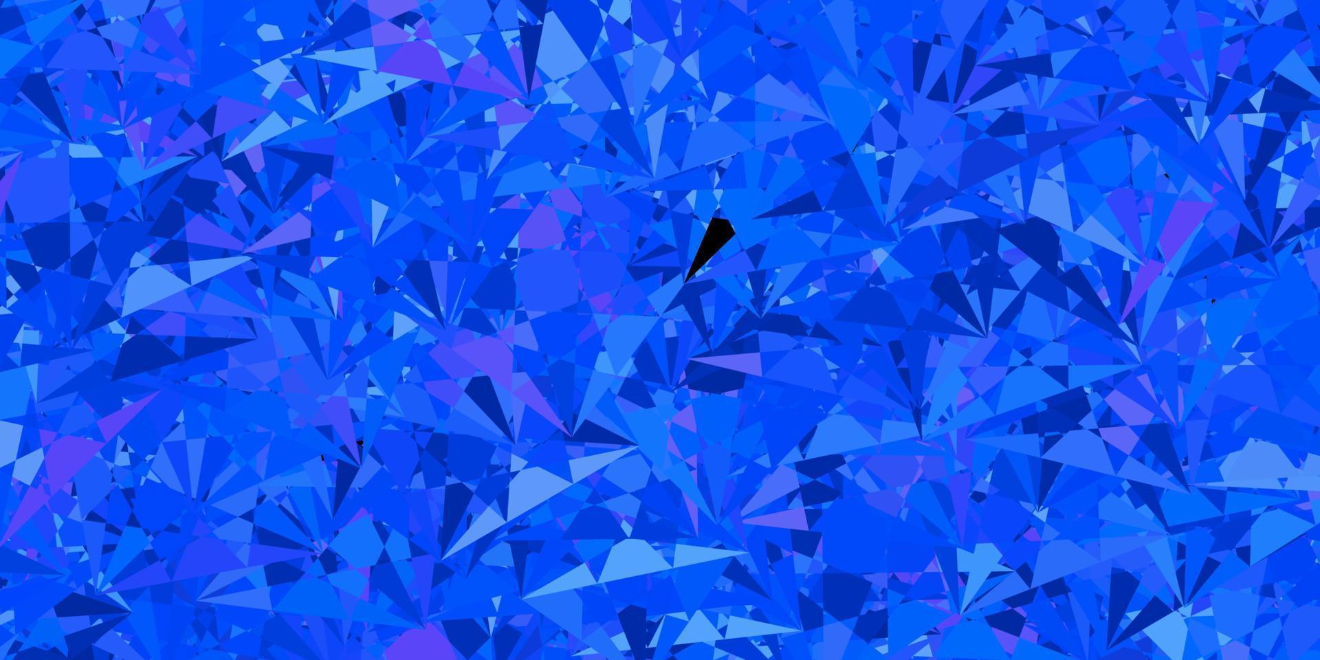 Dark Pink, Blue vector background with polygonal forms.