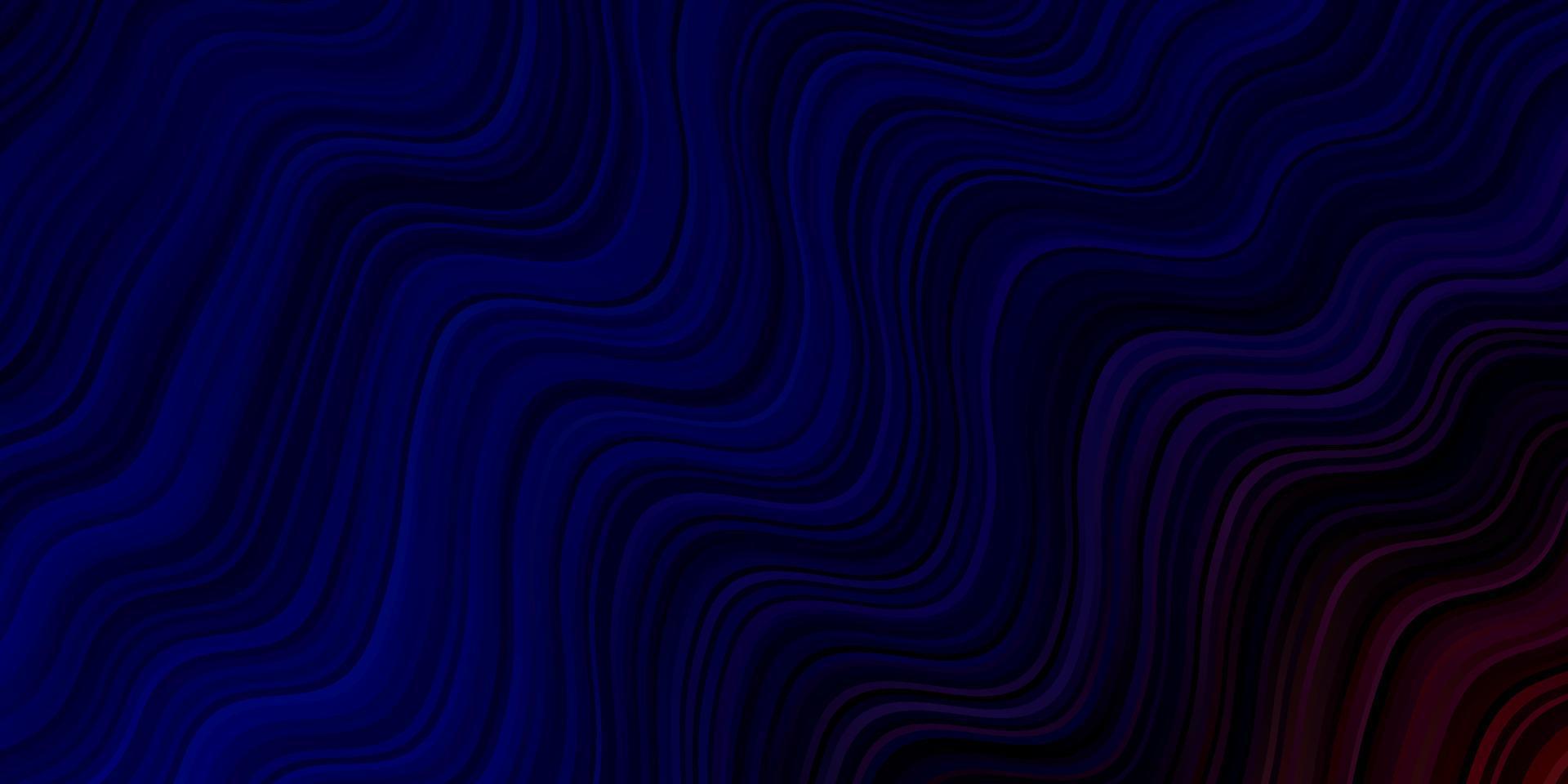 Dark Blue, Yellow vector pattern with curved lines.