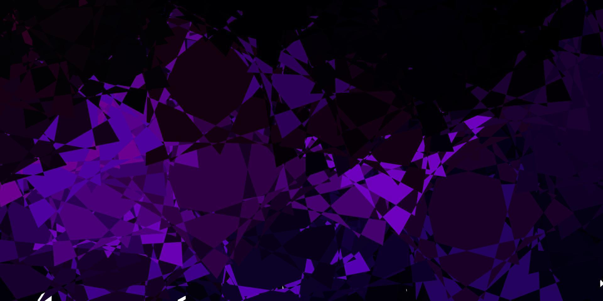 Dark Purple, Pink vector pattern with polygonal shapes.