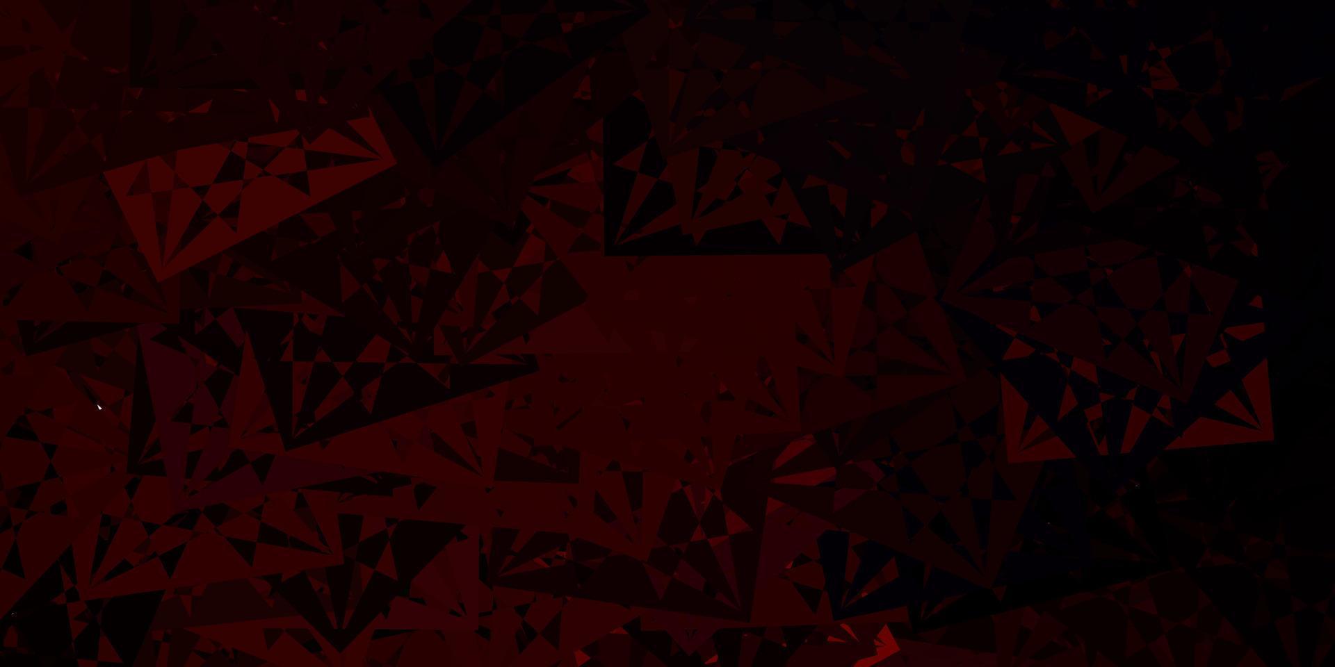 Dark Red vector background with polygonal forms.