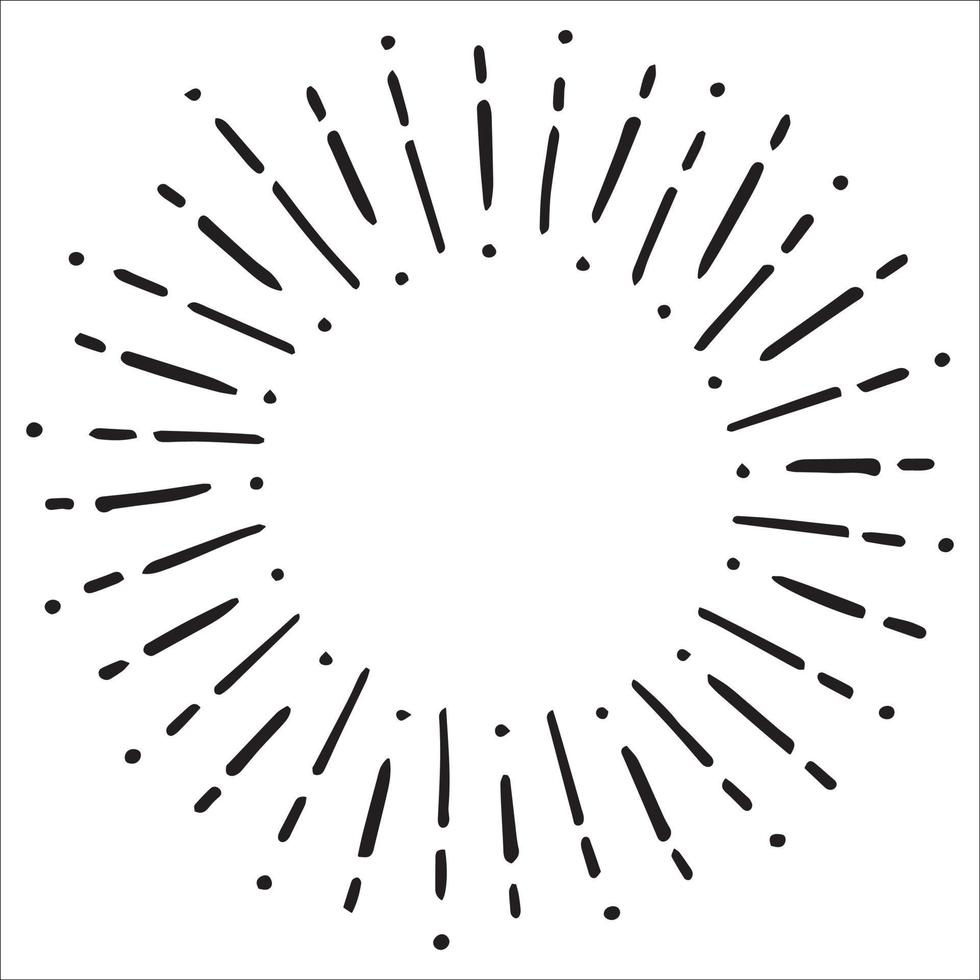 Starburst, sunburst element. Vector illustration