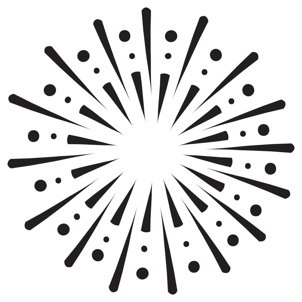 Starburst, sunburst element. Vector illustration