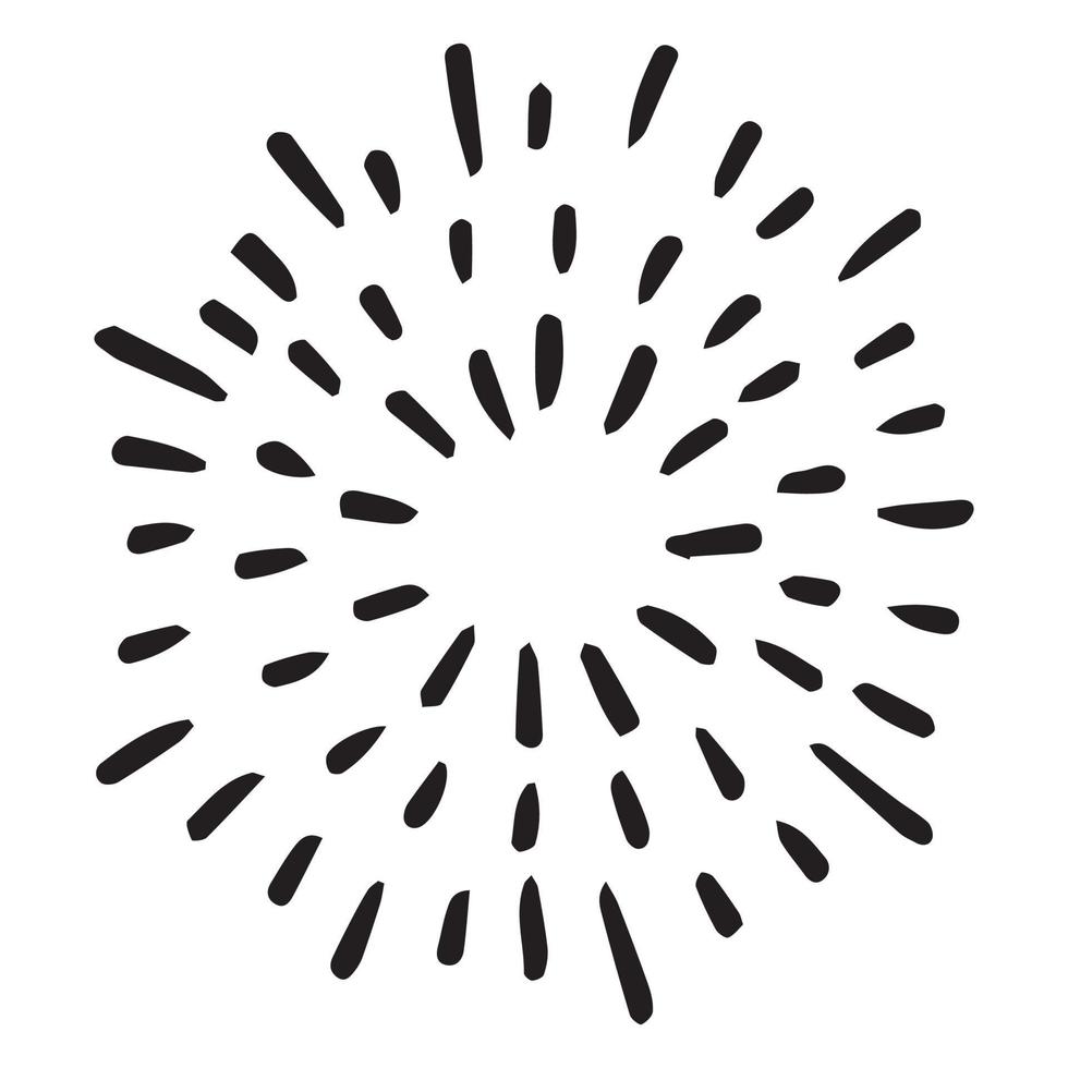 Starburst, sunburst element. Vector illustration