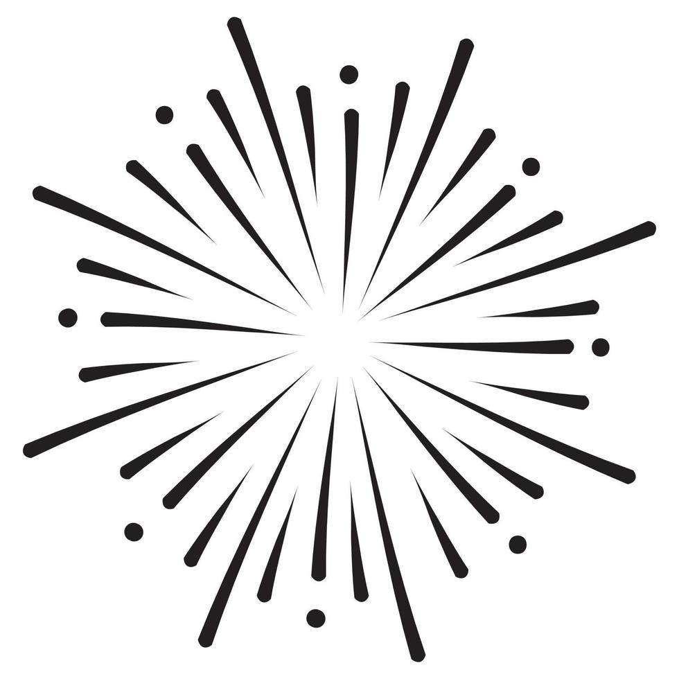 Starburst, sunburst element. Vector illustration