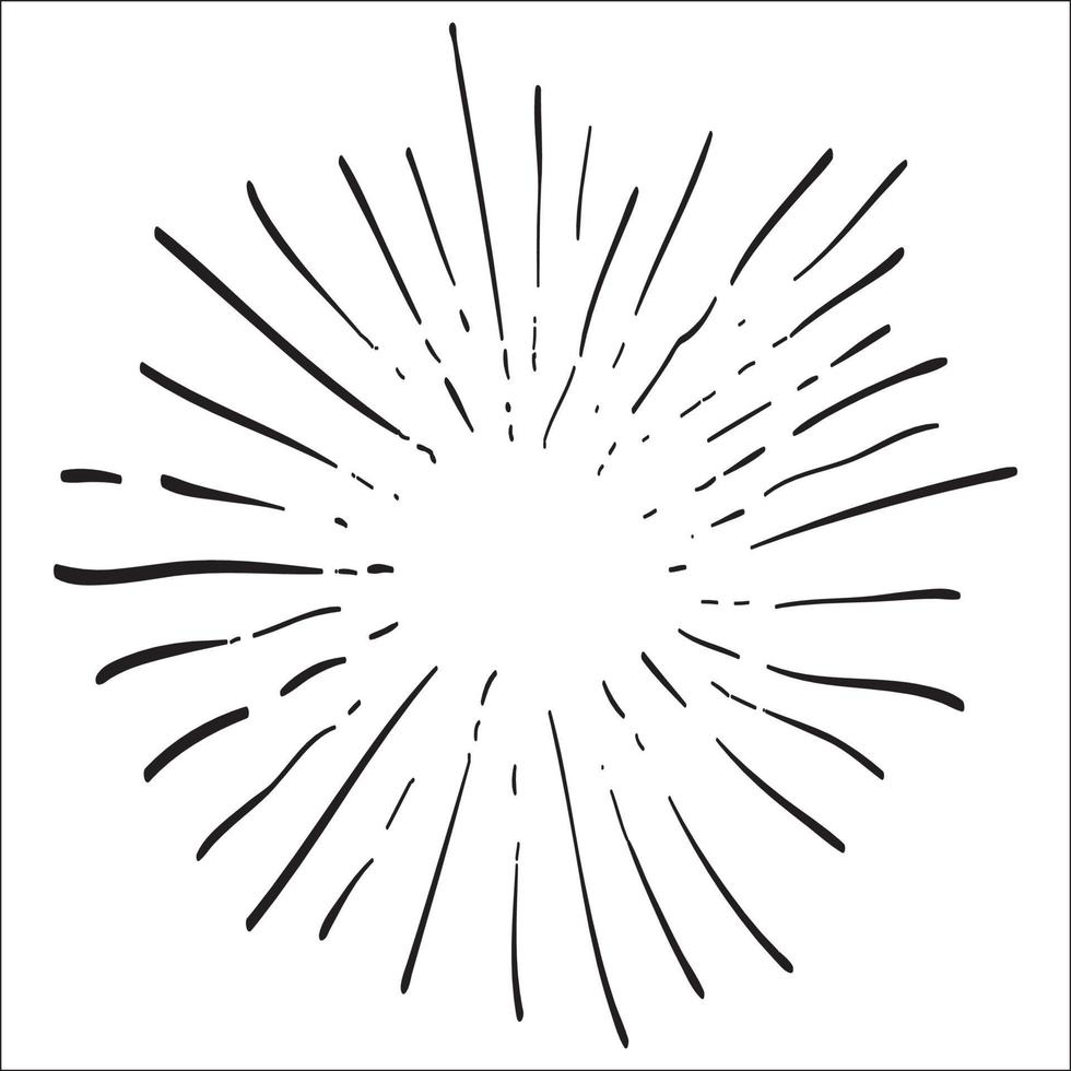 Starburst, sunburst element. Vector illustration