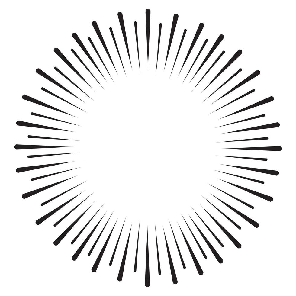 Starburst, sunburst element. Vector illustration