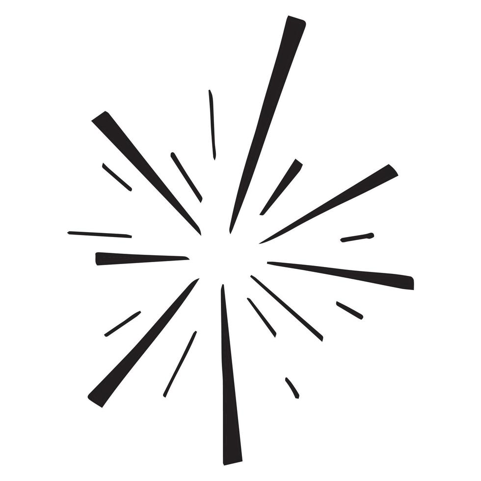 Starburst, sunburst element. Vector illustration