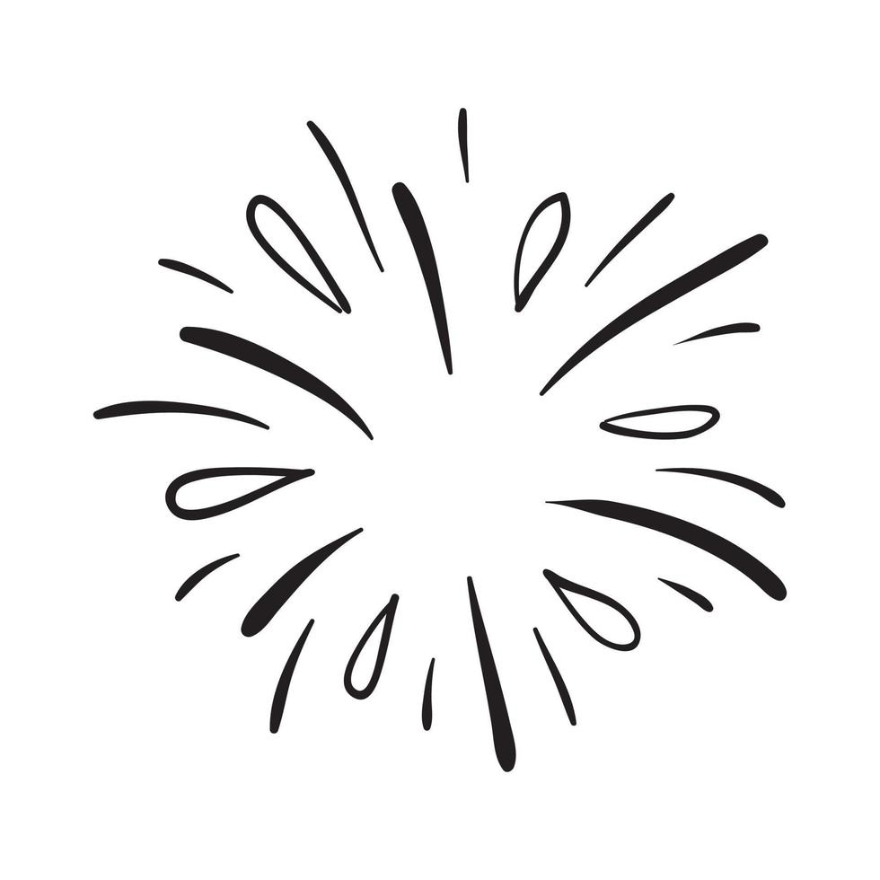 Starburst, sunburst element. Vector illustration