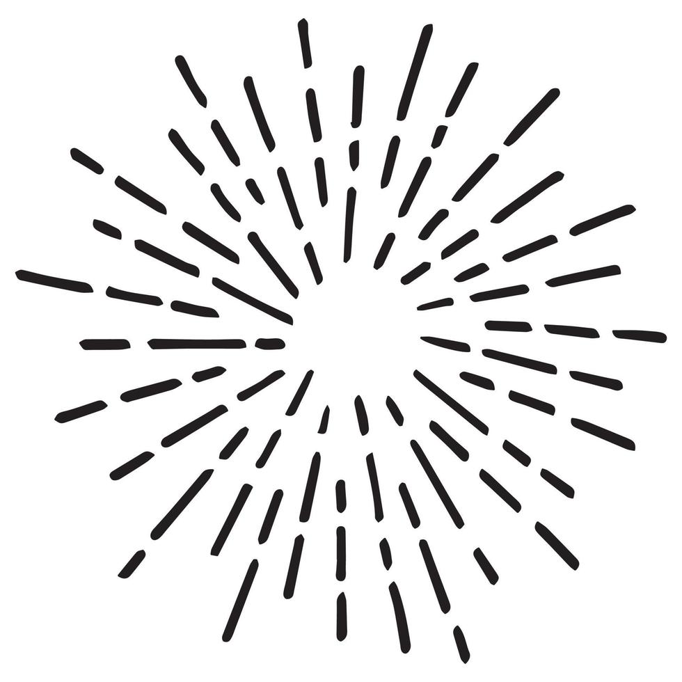 Starburst, sunburst element. Vector illustration
