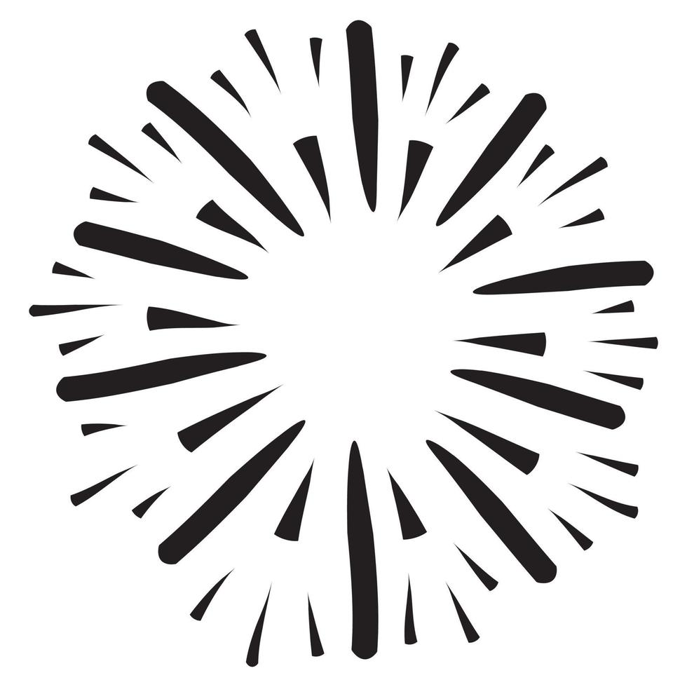 Starburst, sunburst element. Vector illustration