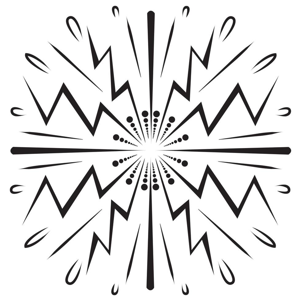 Starburst, sunburst element. Vector illustration