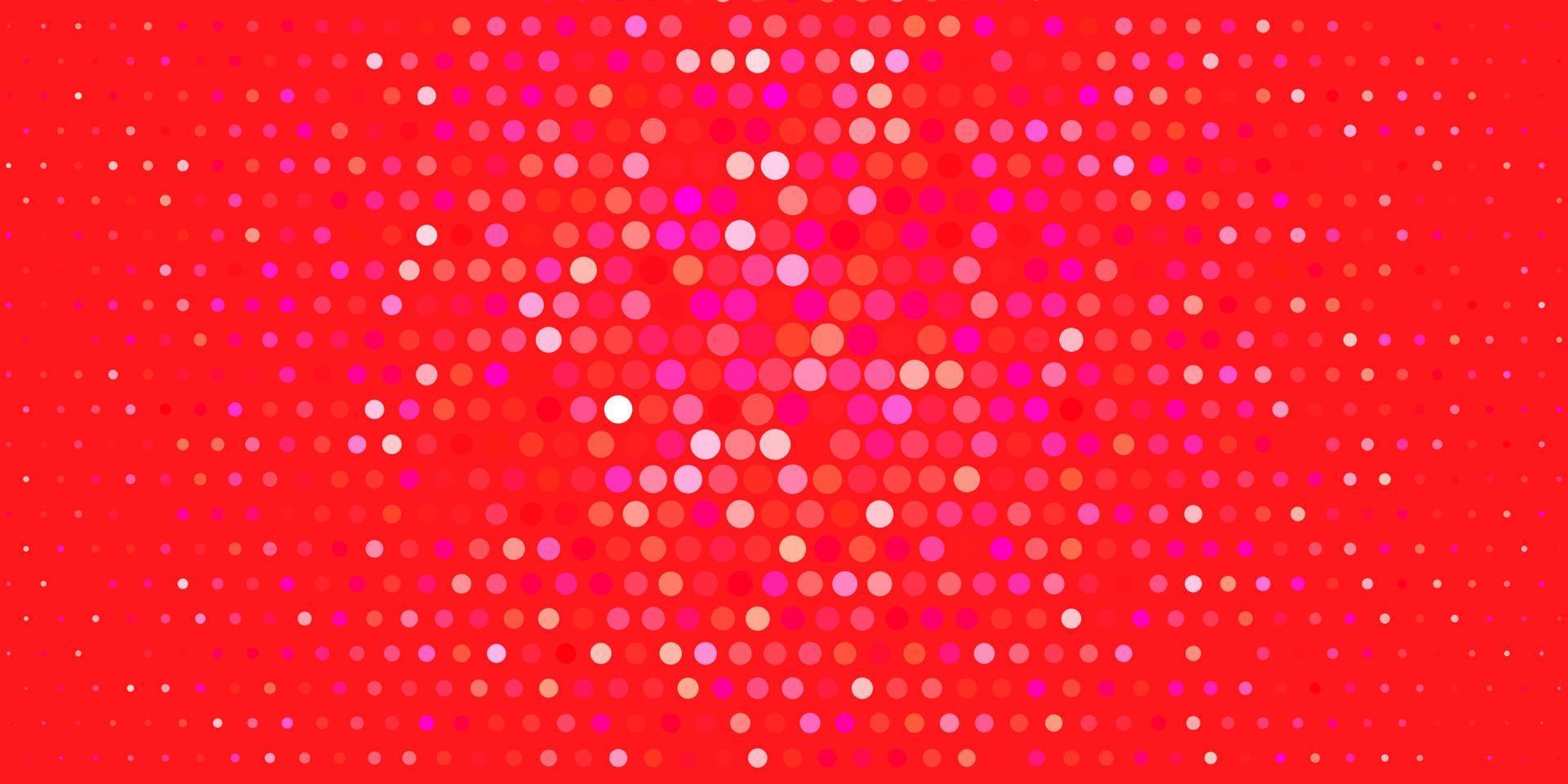 Light Pink vector background with bubbles.