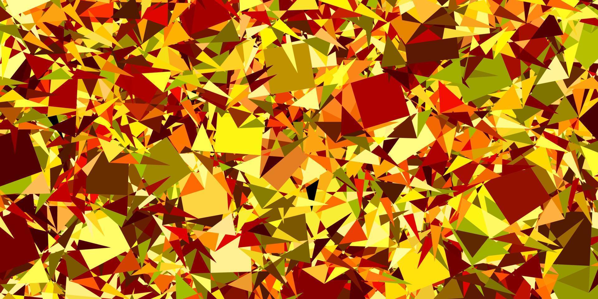 Dark Green, Red vector backdrop with triangles, lines.