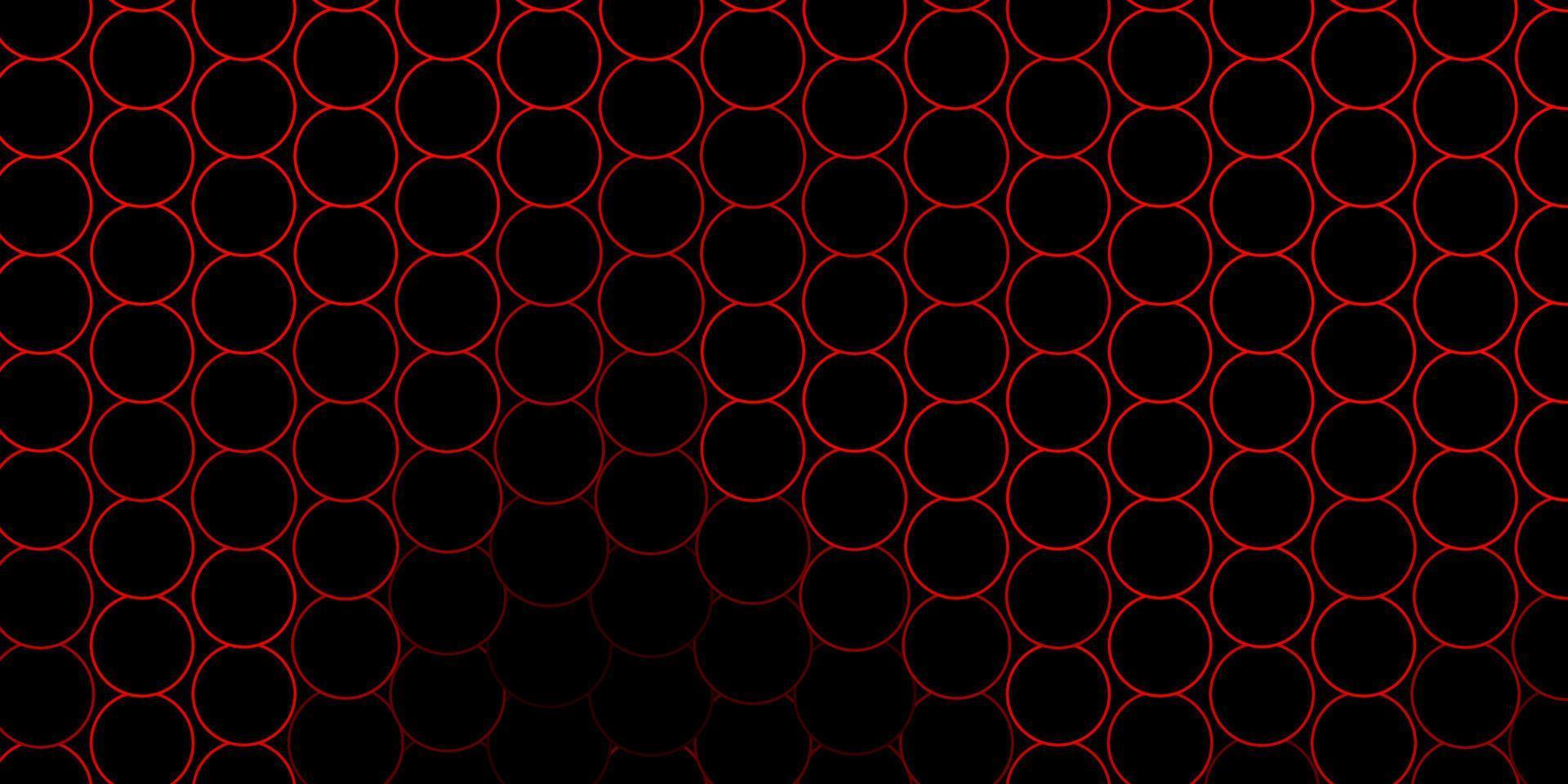 Dark Red vector template with circles.