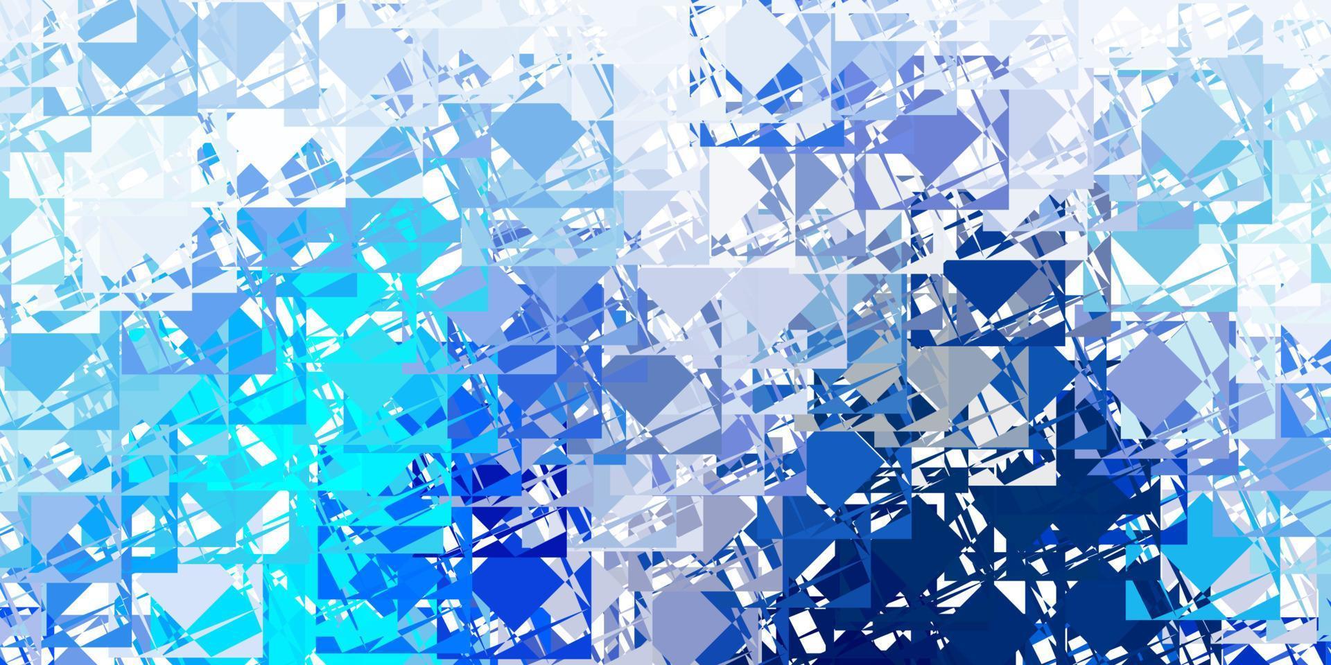 Telón de fondo de vector azul claro con triángulos, líneas.