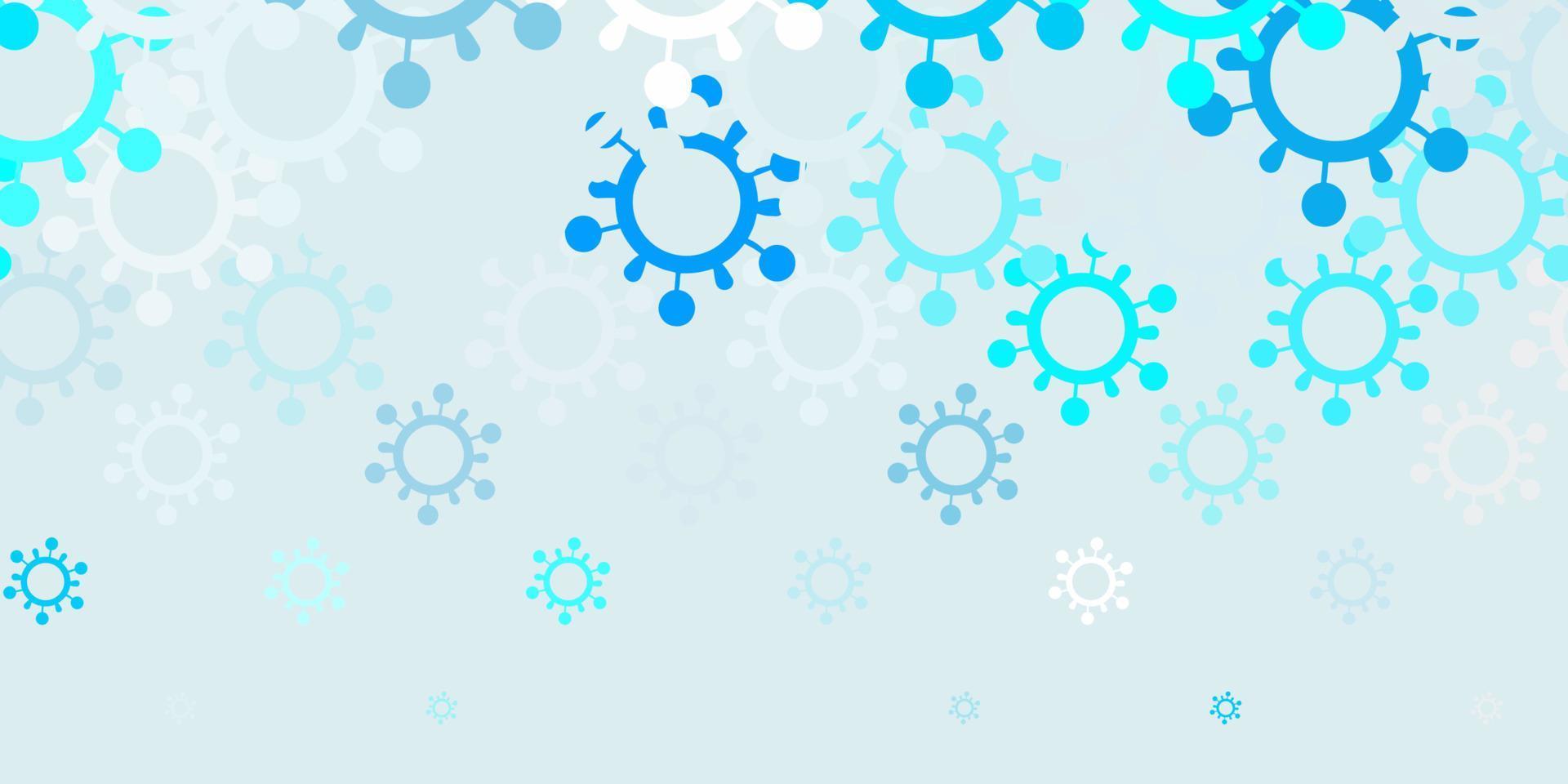 Light BLUE vector backdrop with virus symbols.