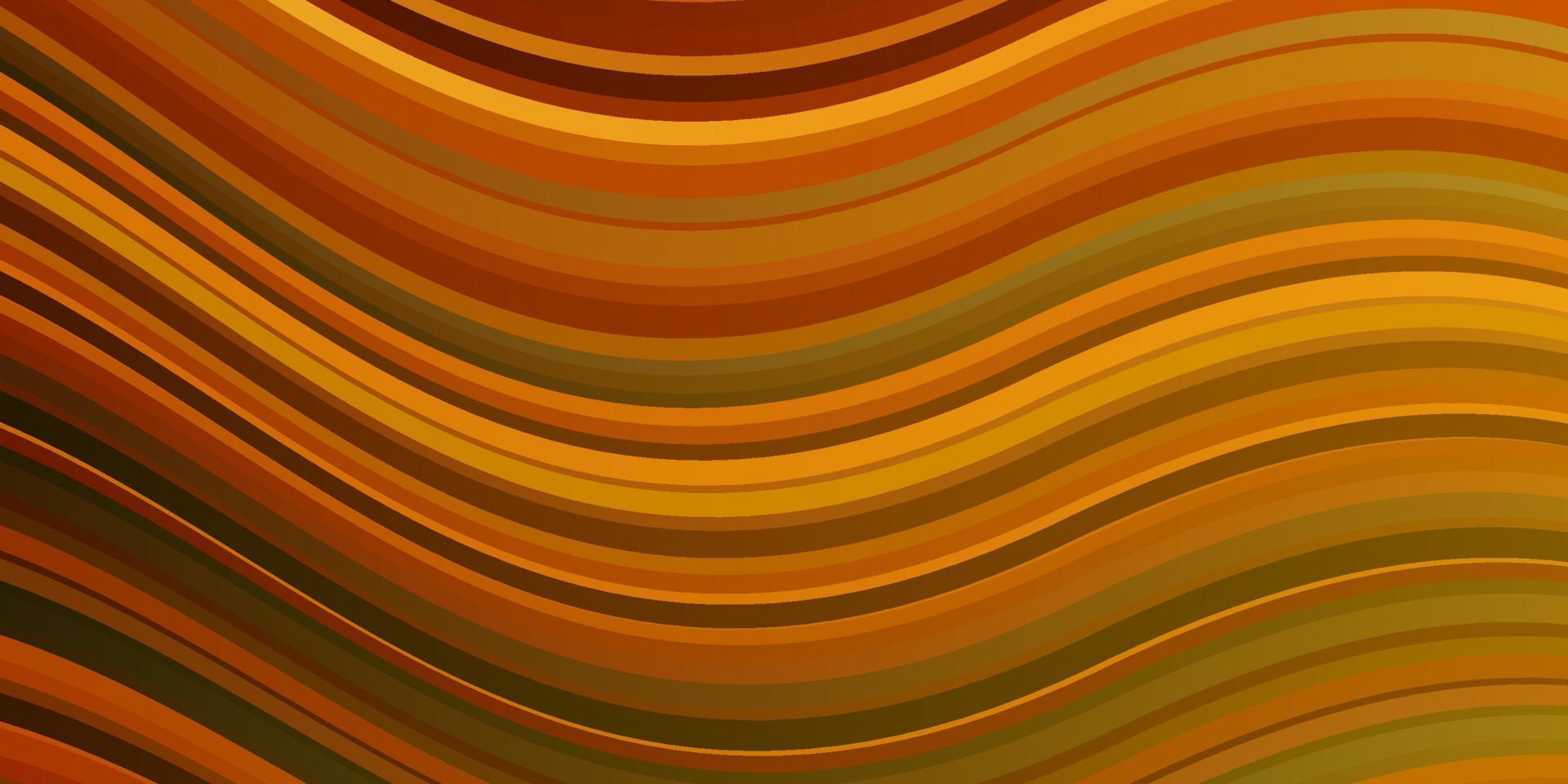 Light Orange vector background with bent lines.