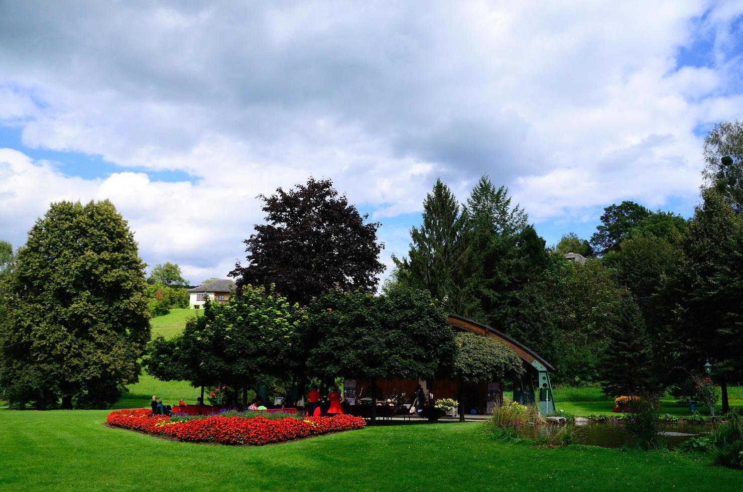 hermoso parque balneario foto