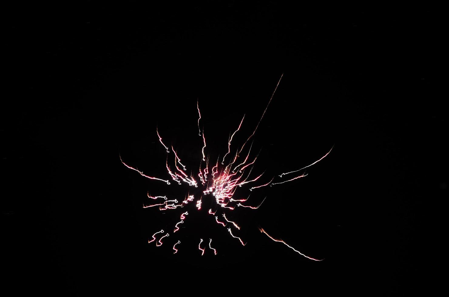 delicate fireworks in the night on a party photo