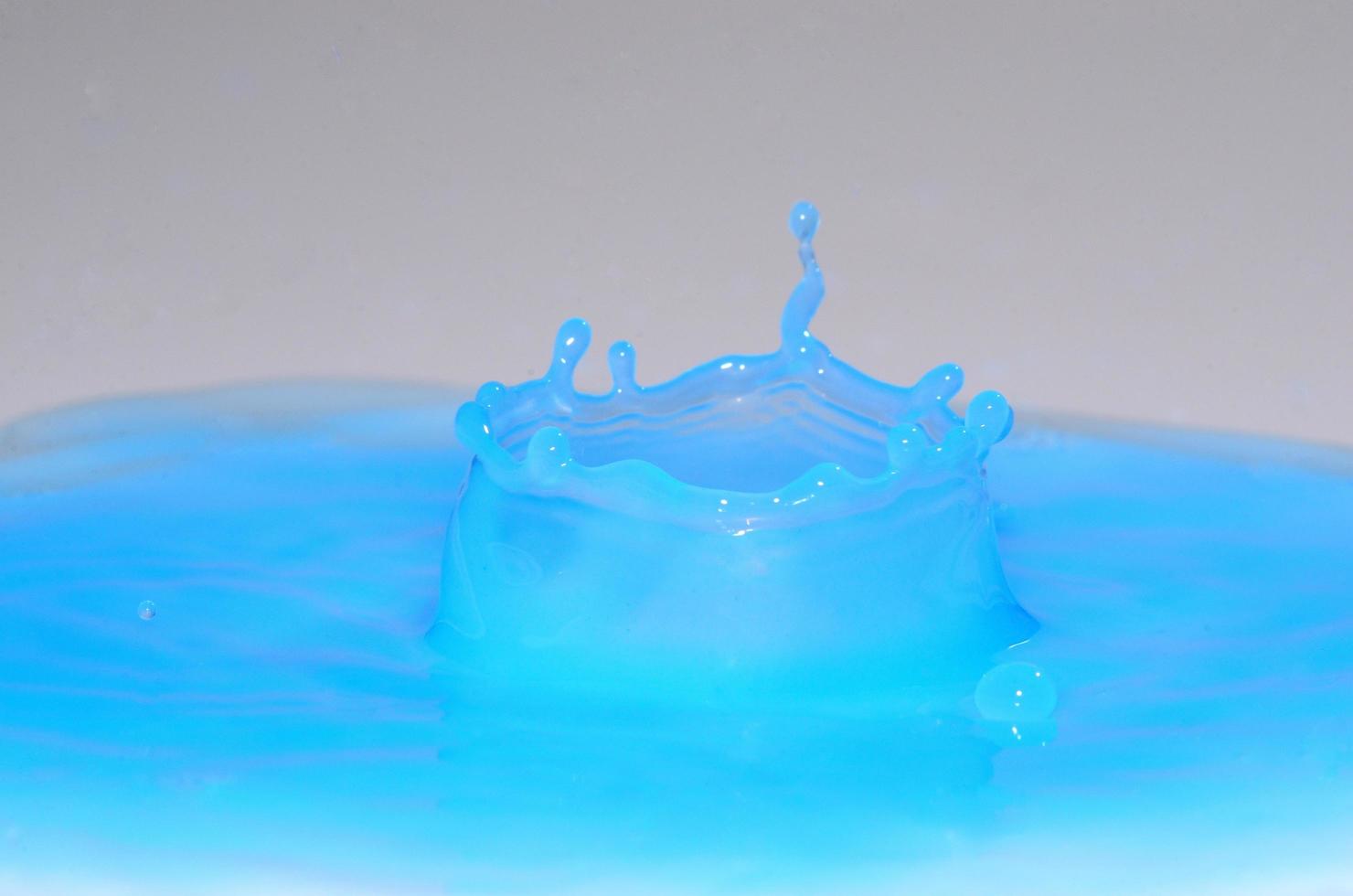 blue crown in liquid photo