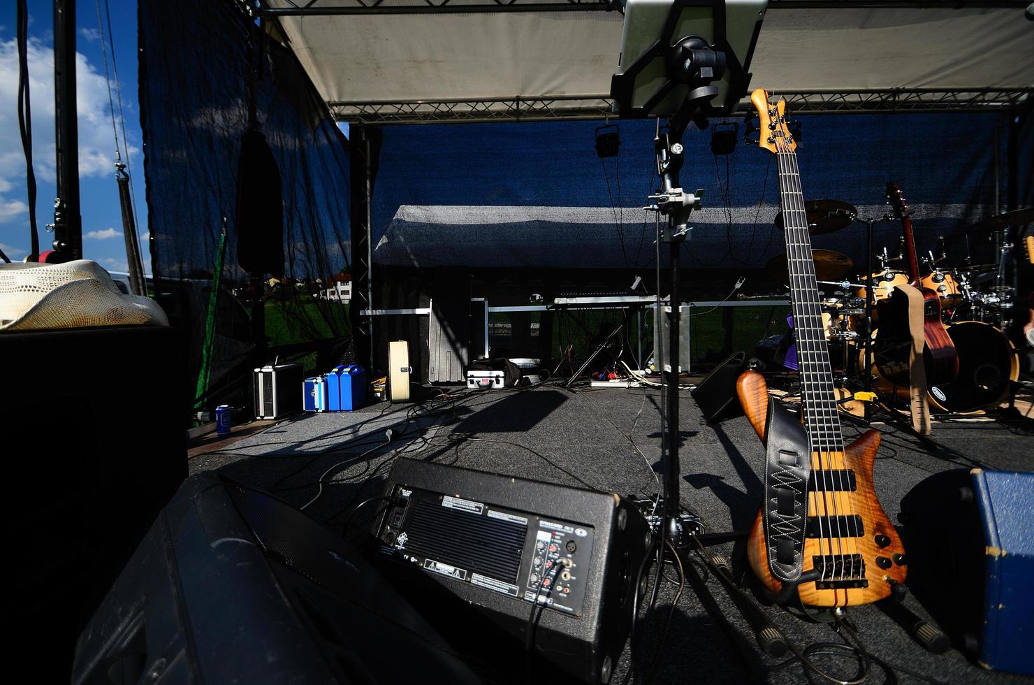 stage with instruments photo