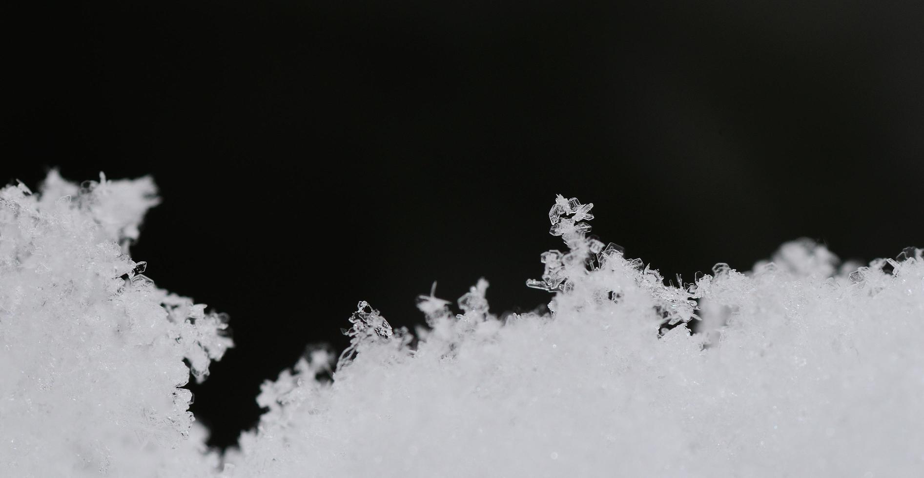 nice mixture of snow crystals panorama photo