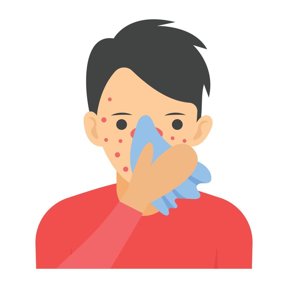 Medical disorder  flu allergy vector