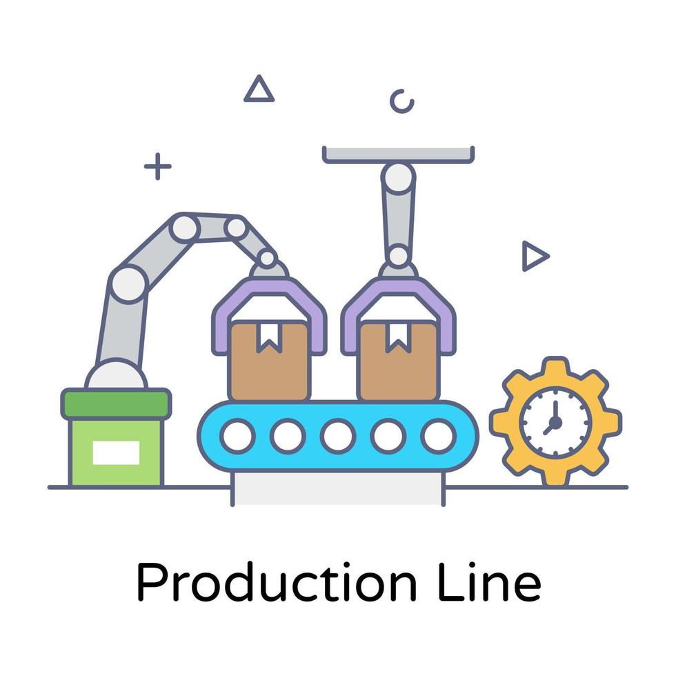 Vector design of production line icon