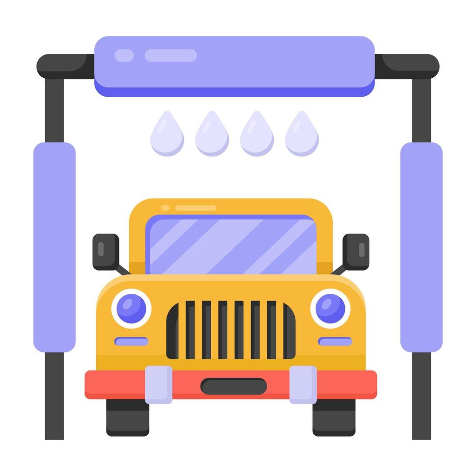 Car service flat icon, editable vector
