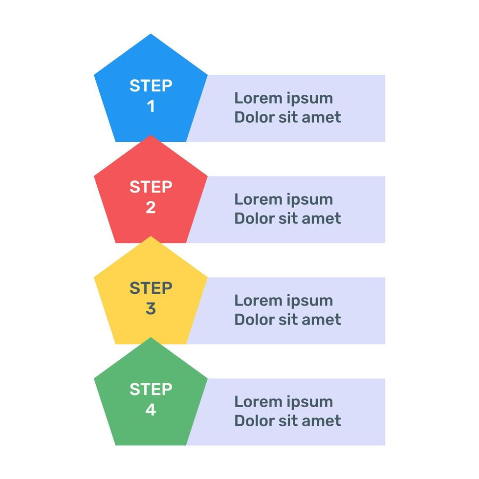 Step labels infographic icon in flat design vector