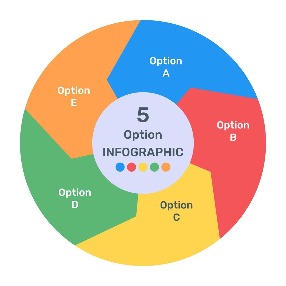 Circle graph icon in flat editable design vector