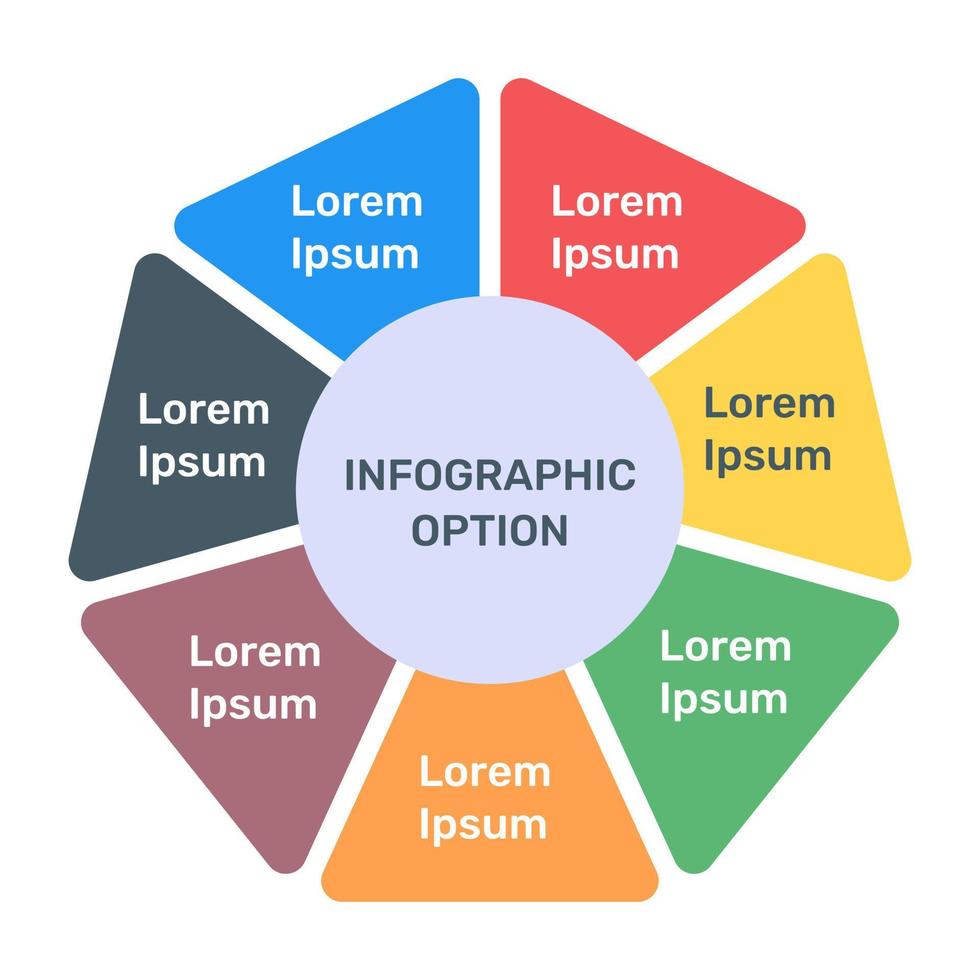 A circular arrows infographic icon in editable icon vector