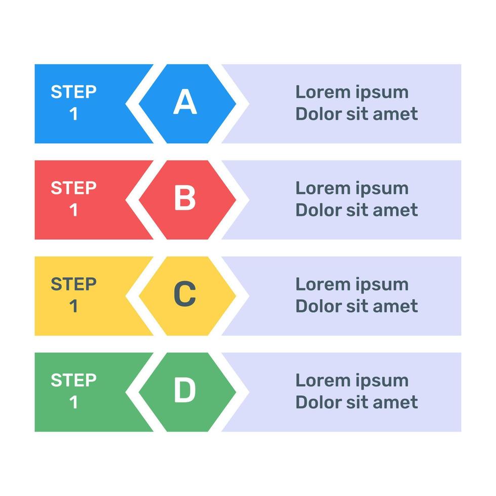 Step labels infographic icon in flat design vector