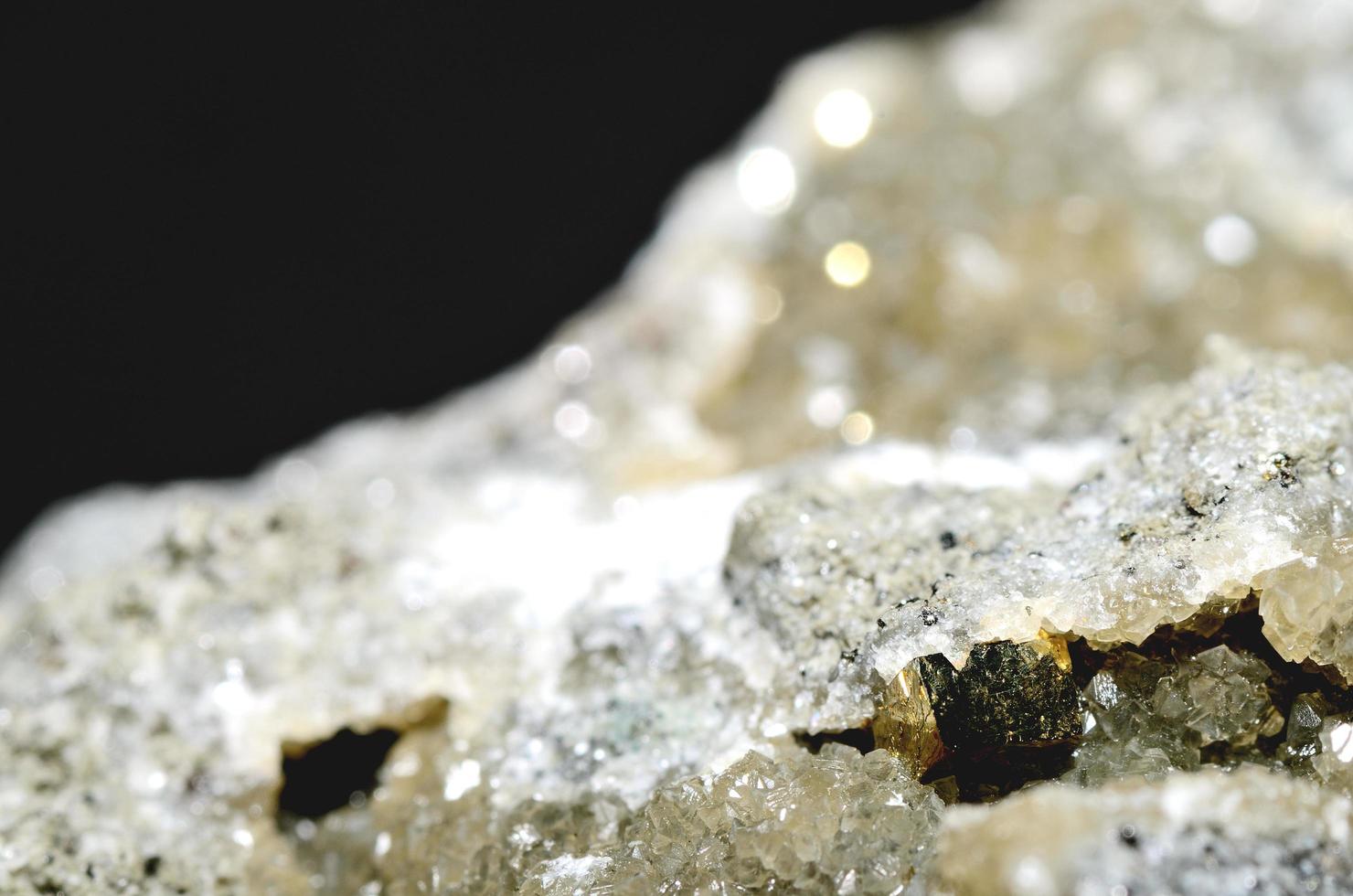 pyrite cube on calcite photo