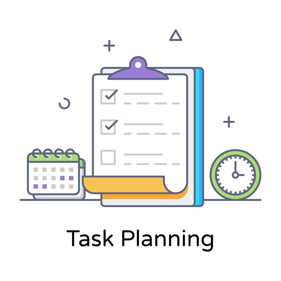 un icono de diseño de moda de la planificación de tareas vector