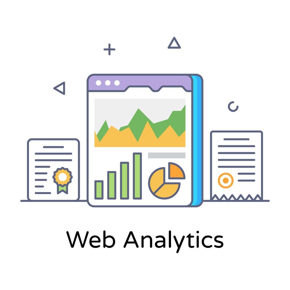 Trendy design of web analytics icon vector