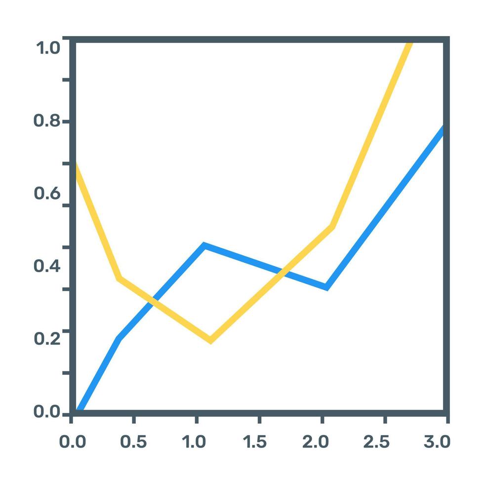 Function plot flat icon, editable design vector