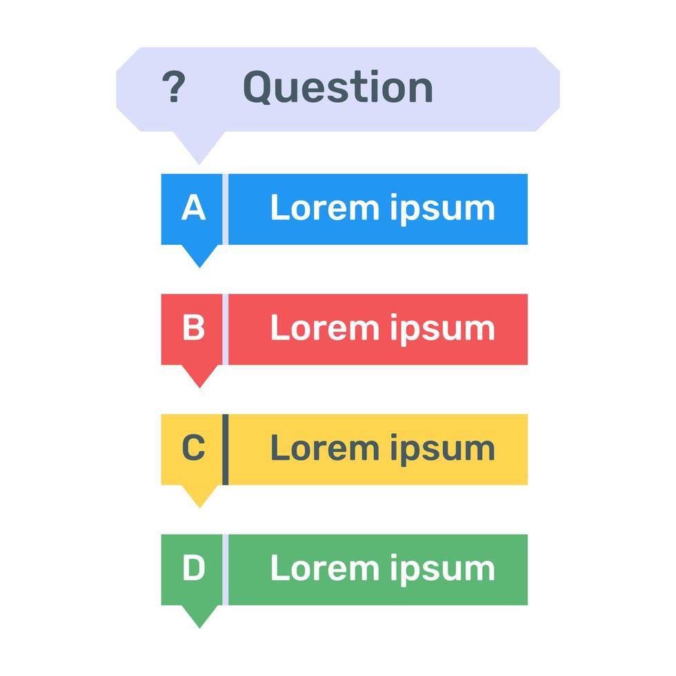 Download this premium vector of multiple choice question