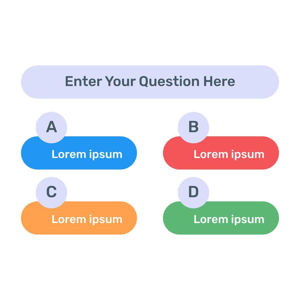 Download this premium vector of multiple choice question