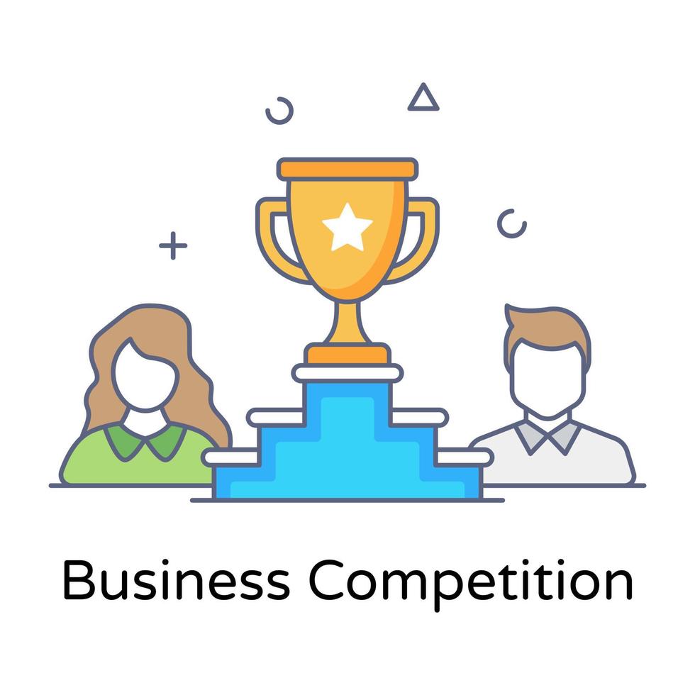 Business competition icon in trendy style vector