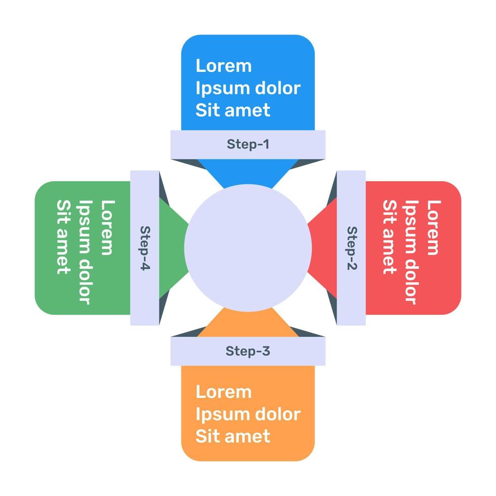 gráfico de etiquetas en icono plano vector