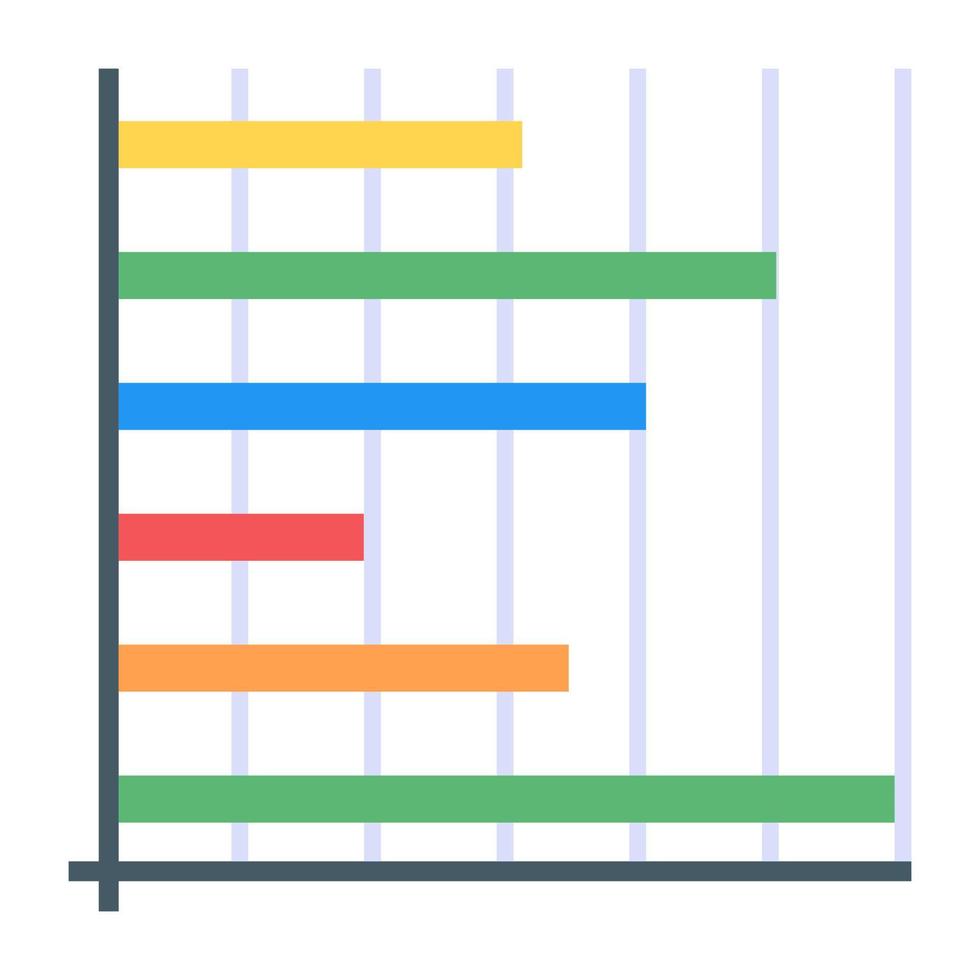 A flat icon of graphical representation vector