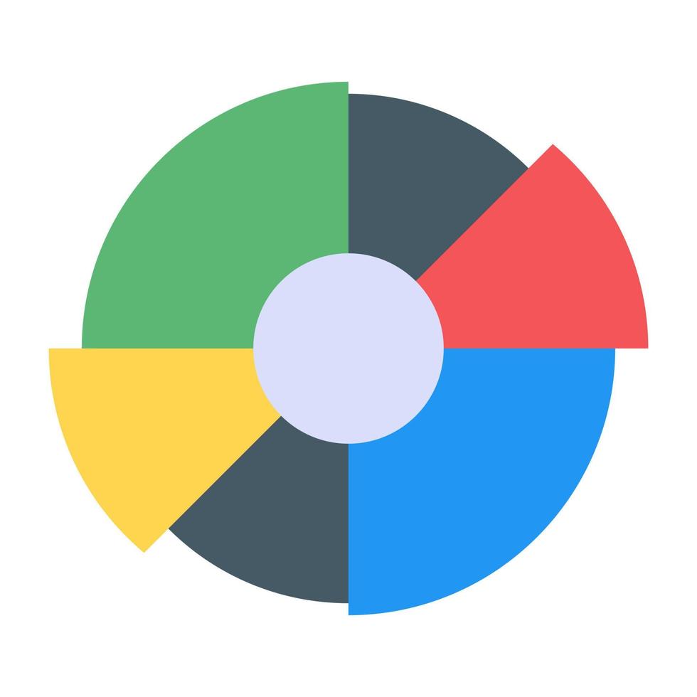 A pie chart infographic in flat editable icon vector