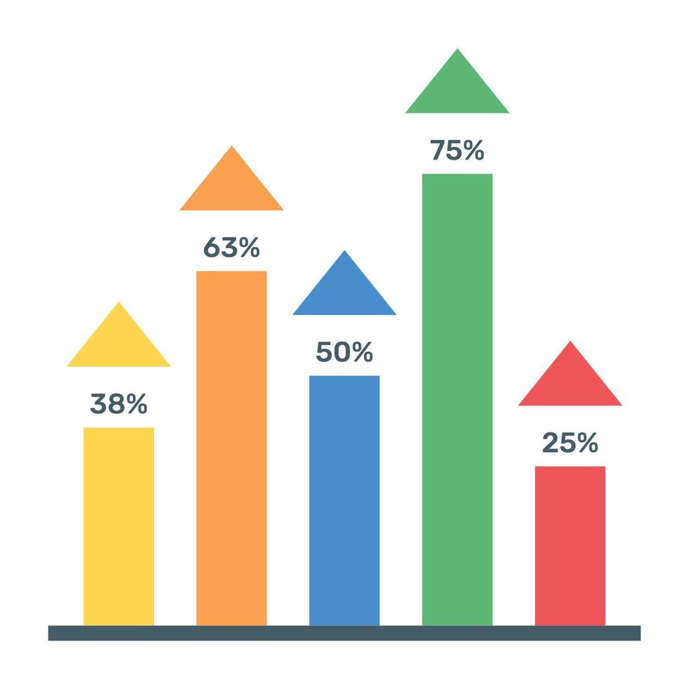 vertical bar graph logo