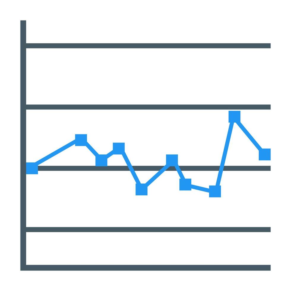 Flat icon of line graph, finance report concept vector