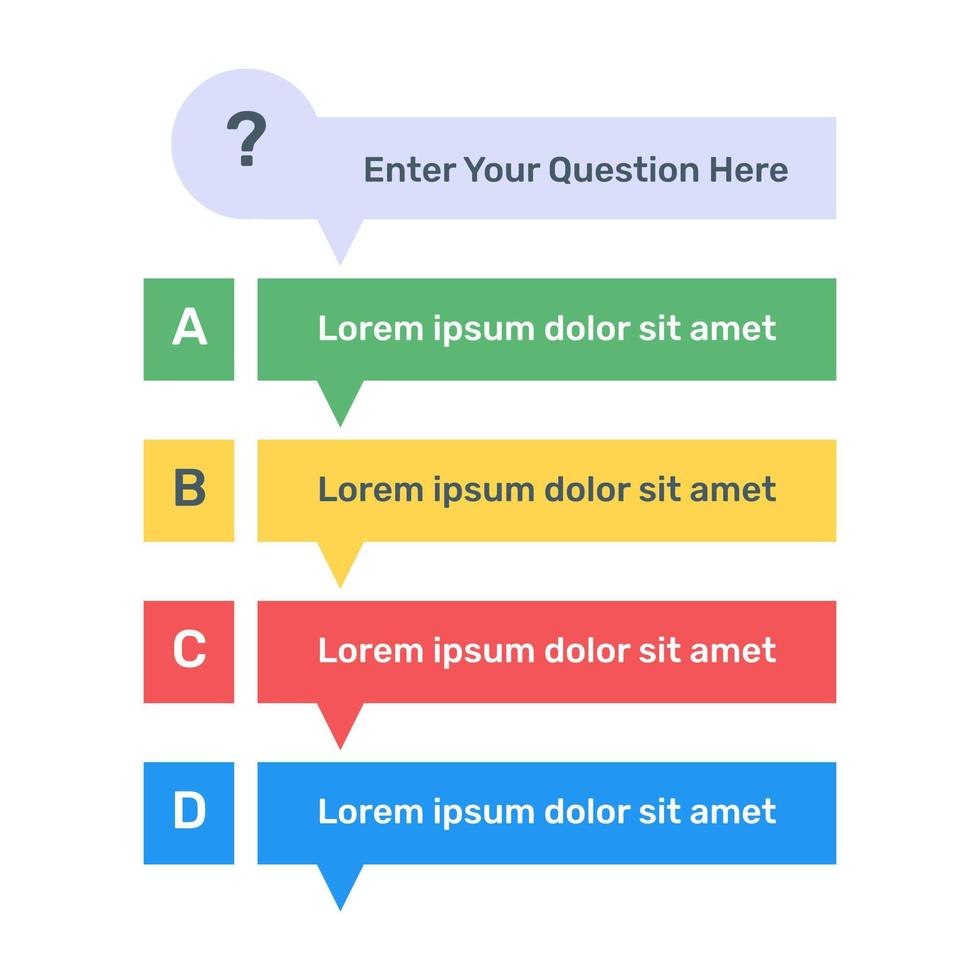 Download this premium vector of multiple choice question