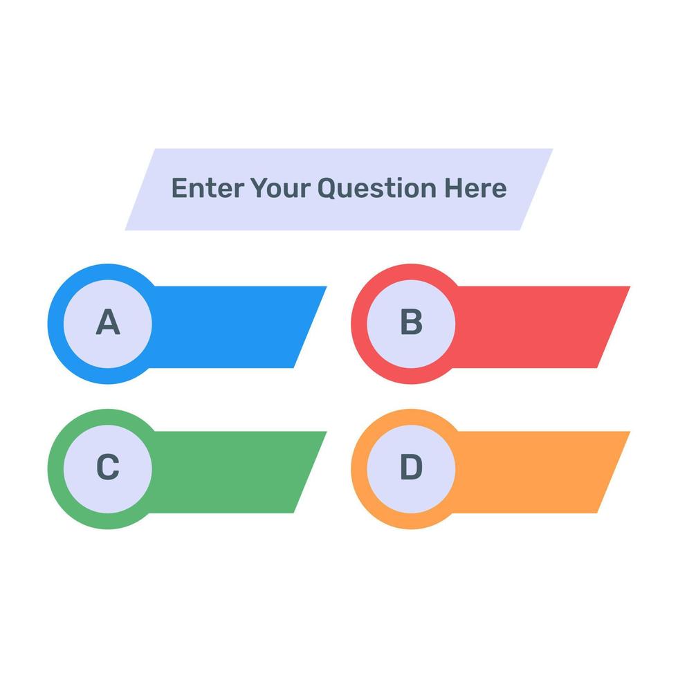 Download this premium vector of multiple choice question