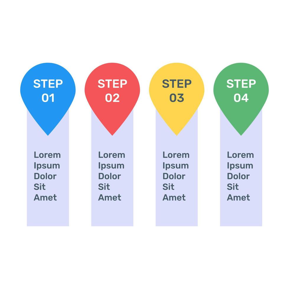 Step labels infographic icon in flat design vector