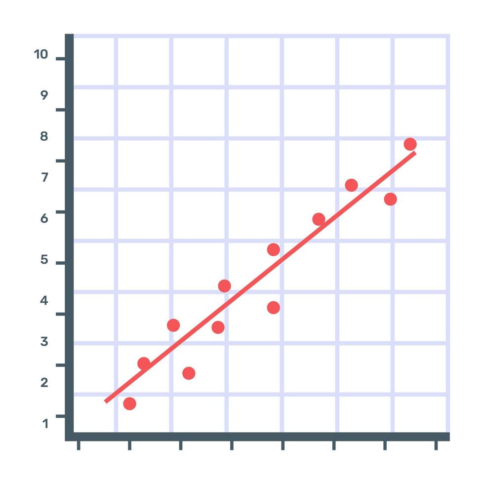 Function chart flat icon, editable design vector